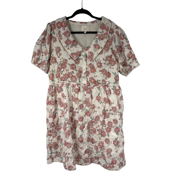SALT Larchmont Chelsea Collar Eyelet Dress Womens XL - Picture 1 of 11